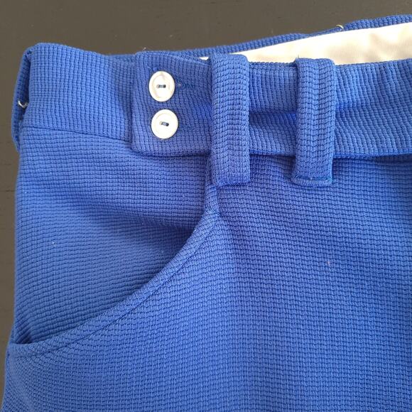 Vintage Mens Pants 50s Blue Esquire Sportswear Textured Wash and Wear 36 x 29.5 - Picture 4 of 11